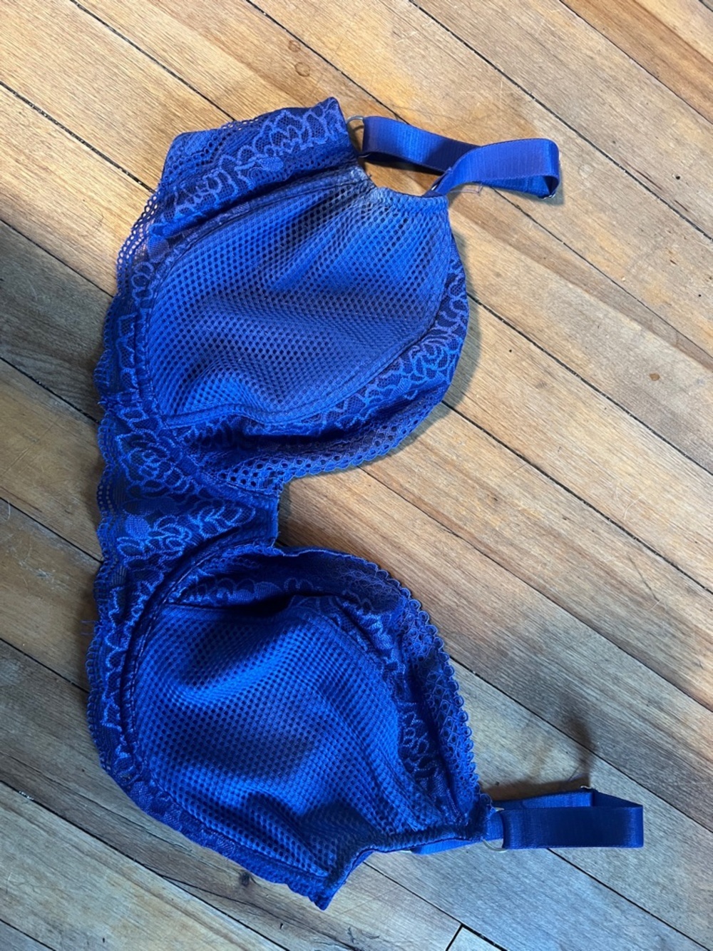 Cobalt Blue Lace Underwire Bra Bravissimo 28H NEW